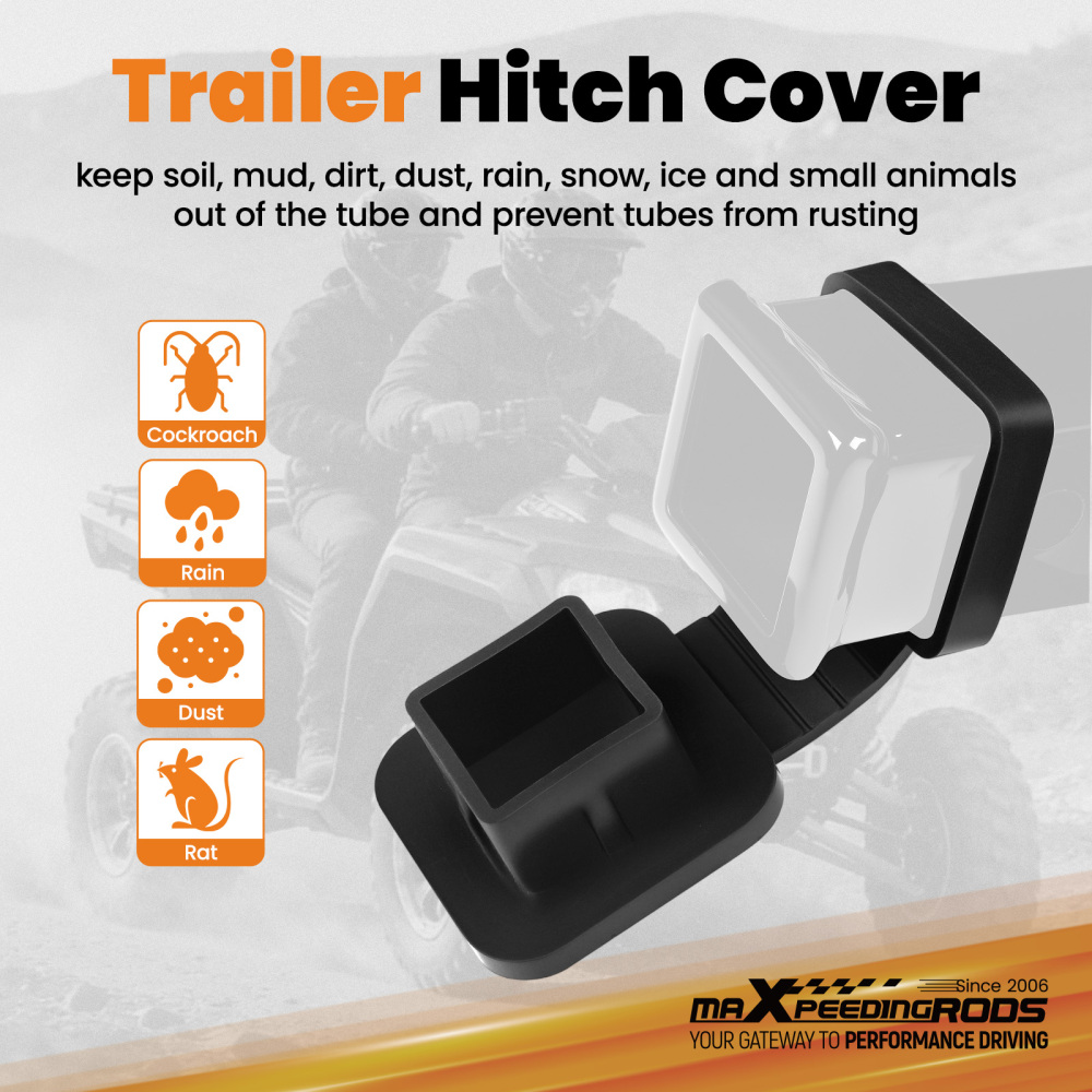 2 Hitch Receiver Rear compatible for Polaris Sportsman 450 H.O. 570 2016-2025 Black