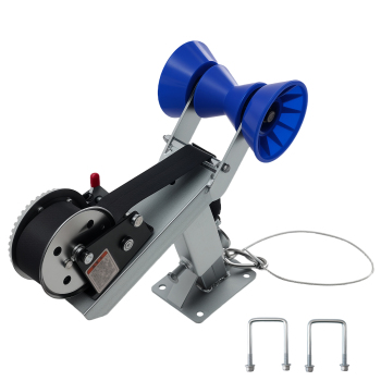 Adjustable Boat Trailer Winch Mount w/ Roller for 3W x 4H Drawbar Steel
