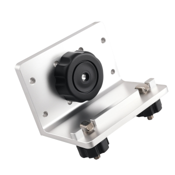 90-Degree Aluminum Boat Gunnel Mount for Track System Silver Corrosion Resist