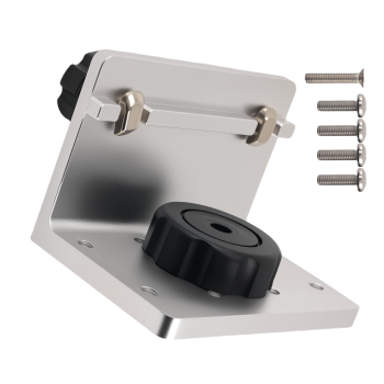 90-Degree Aluminum Boat Gunnel Mount for Track System Silver Corrosion Resist