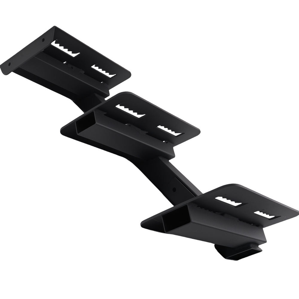3-Step Boarding Step Mount for Universal Boat Trailer Steel Black Coated