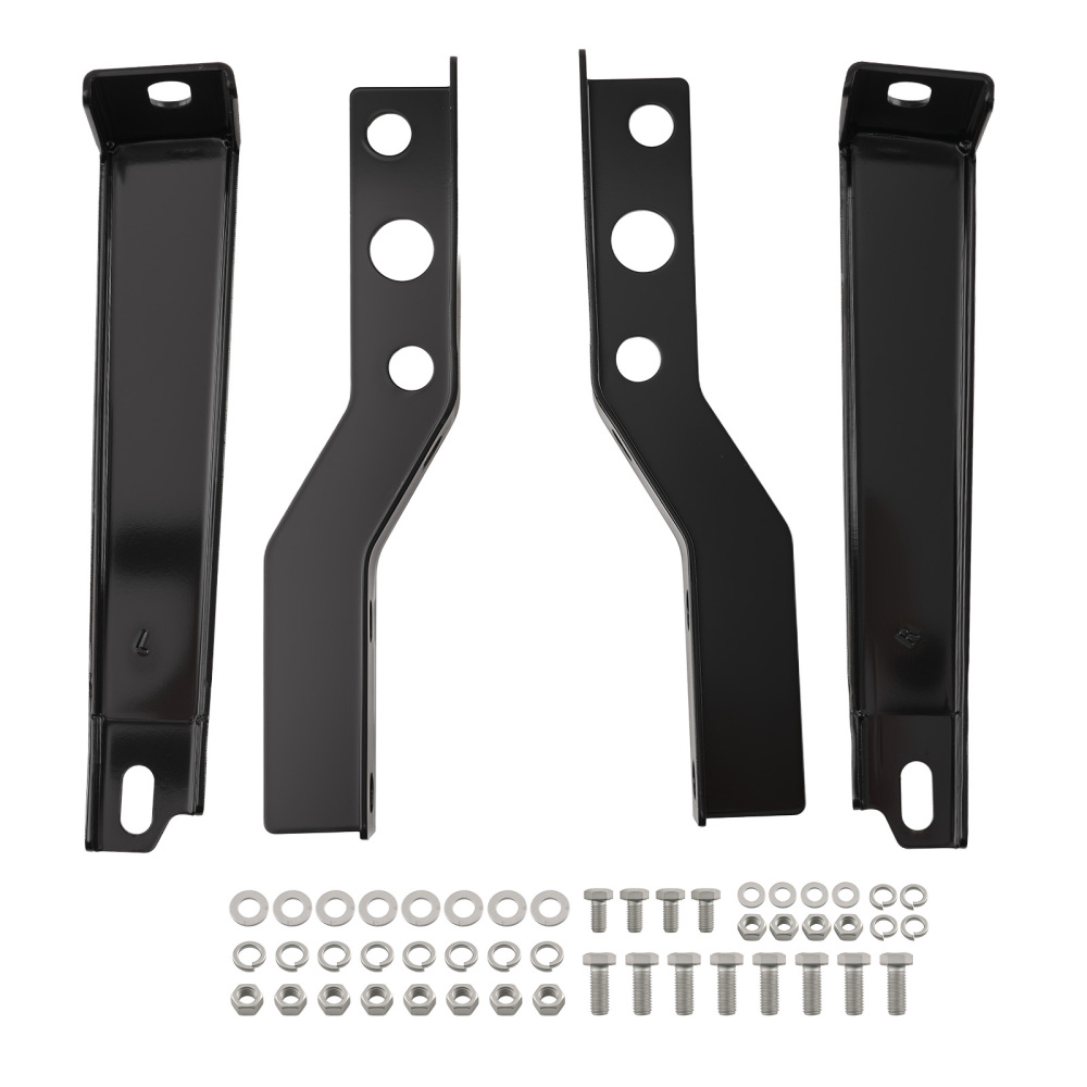 Black Rear Steel Bumper compatible for Ford Ranger 1993-2011 Powder Coated Bolt-on