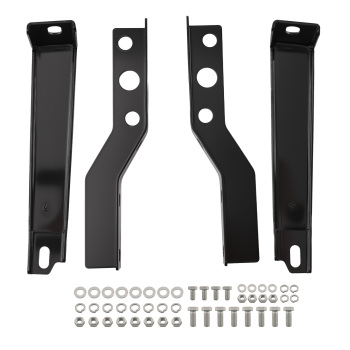 Black Rear Steel Bumper compatible for Ford Ranger 1993-2011 Powder Coated Bolt-on
