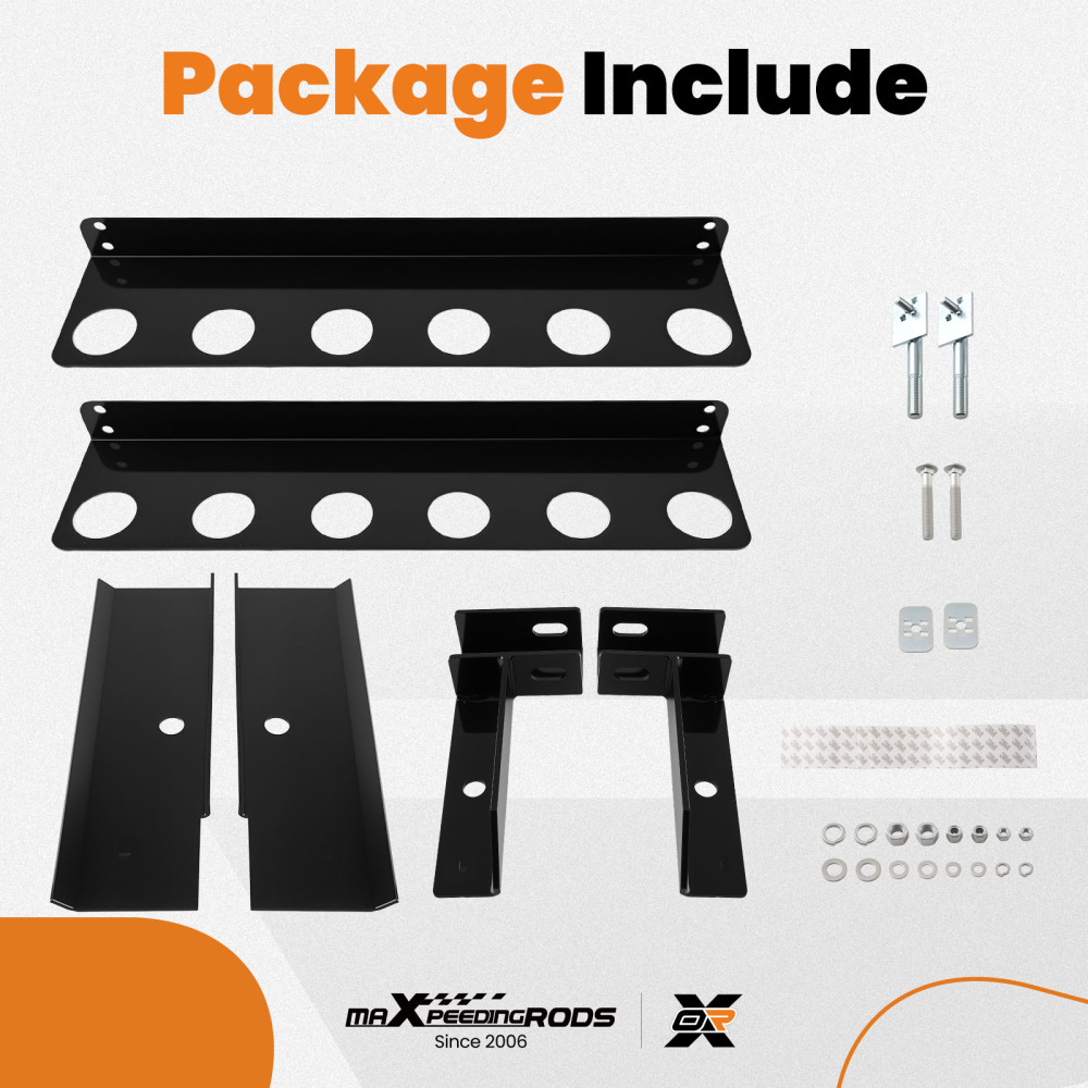 Safety Back Rack Headache Rack Mounting Anti Rust Kit compatible for Silverado Sierra