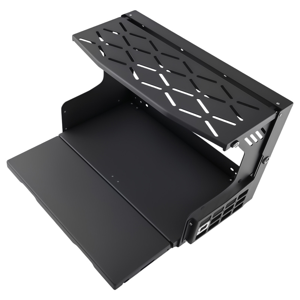 Camping Folding Tailgate compatible for Ford Bronco 2021-2025 Table Rear Panel Black Rack