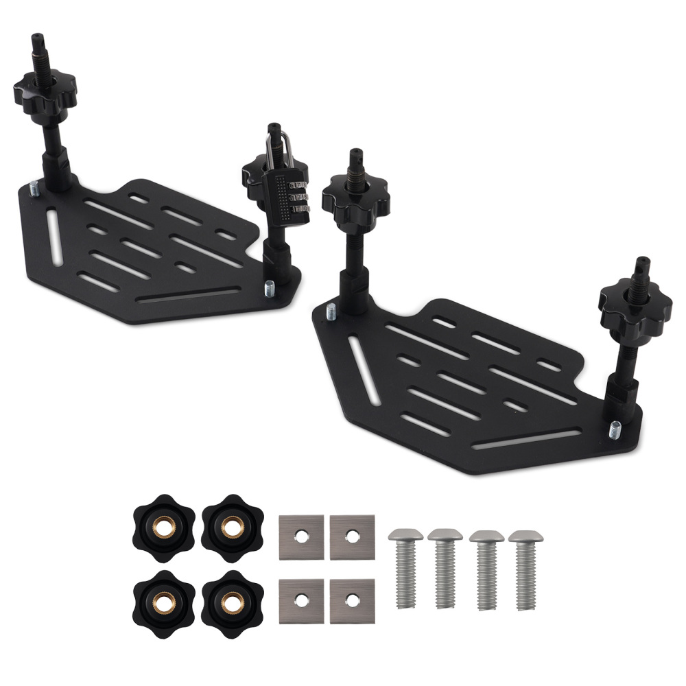 Heavy Steel Board Mounts for Gen 7/9/10/11 Roof Rack Matte Black