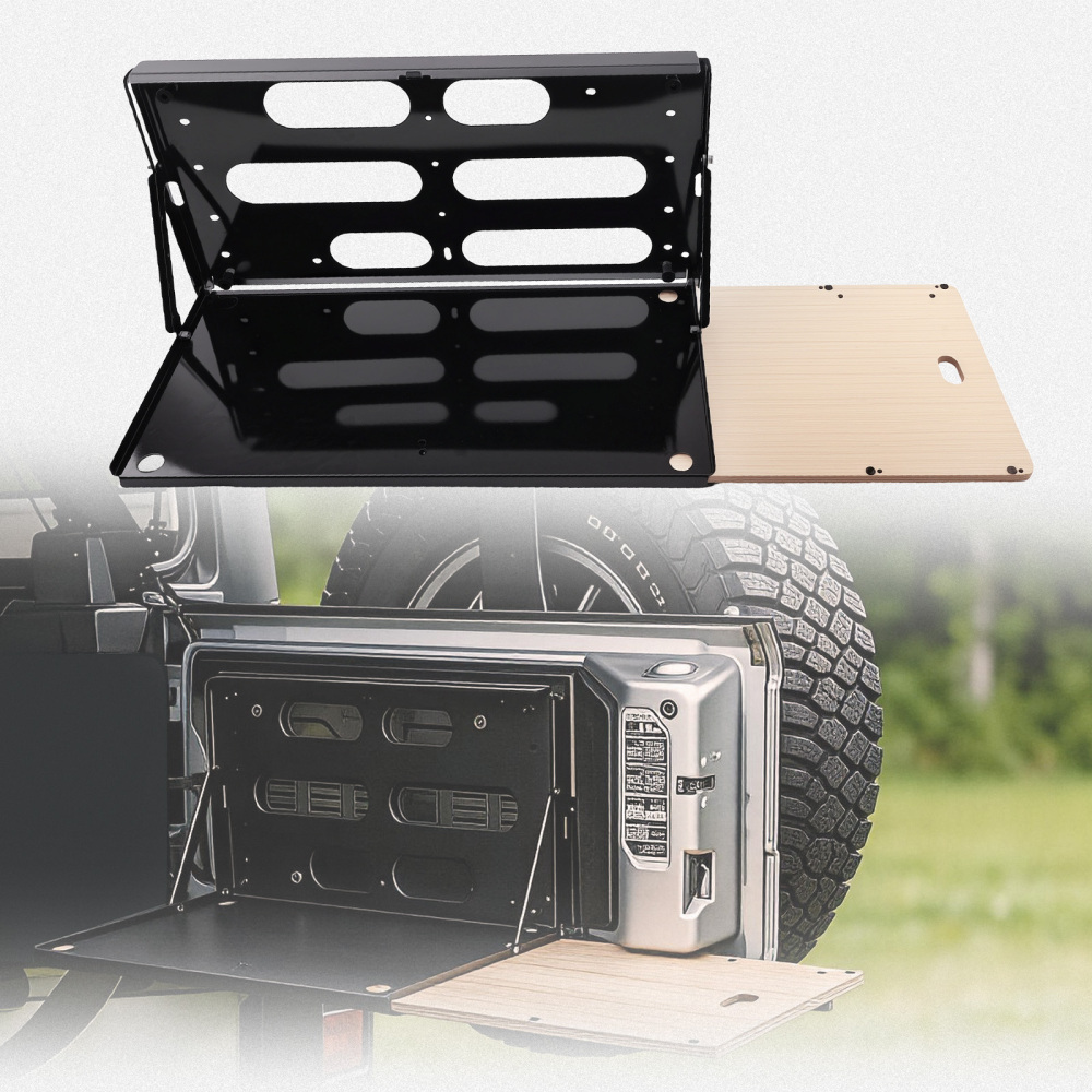 Black Rear Cargo Rack Table compatible for Jeep Wrangler JL Sports 2007-2024 40kg