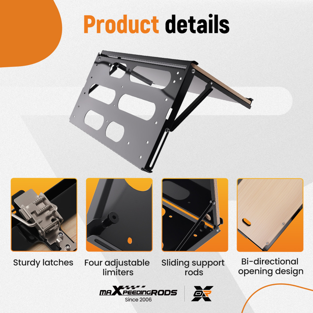 Black Rear Cargo Rack Table compatible for Jeep Wrangler JL Sports 2007-2024 40kg