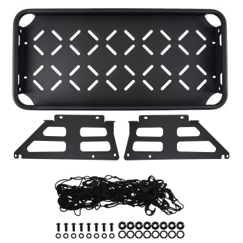 Black Cargo Basket compatible for Ford Bronco 2021-2025 350lbs Steel w/Cargo Net