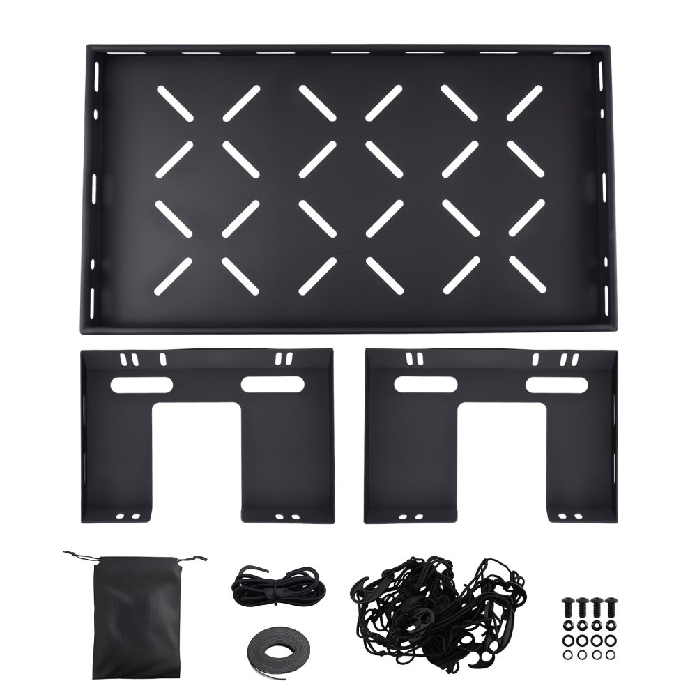 Black Cargo Basket for 2007-2026 compatible for Jeep Wrangler JK JL 4-Door w/ Cargo Net