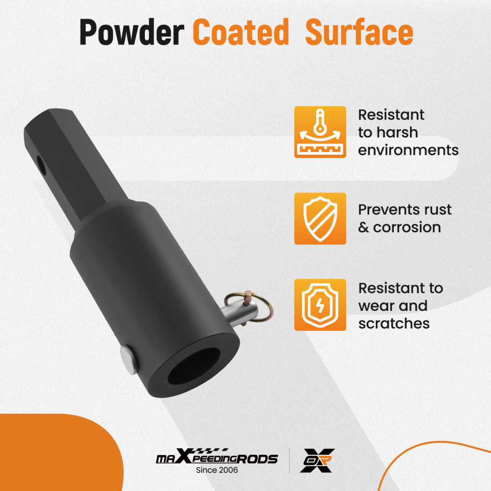 2 inch Auger Adapter Female Round to Hex compatible for Mini Skid Steer Post Hole