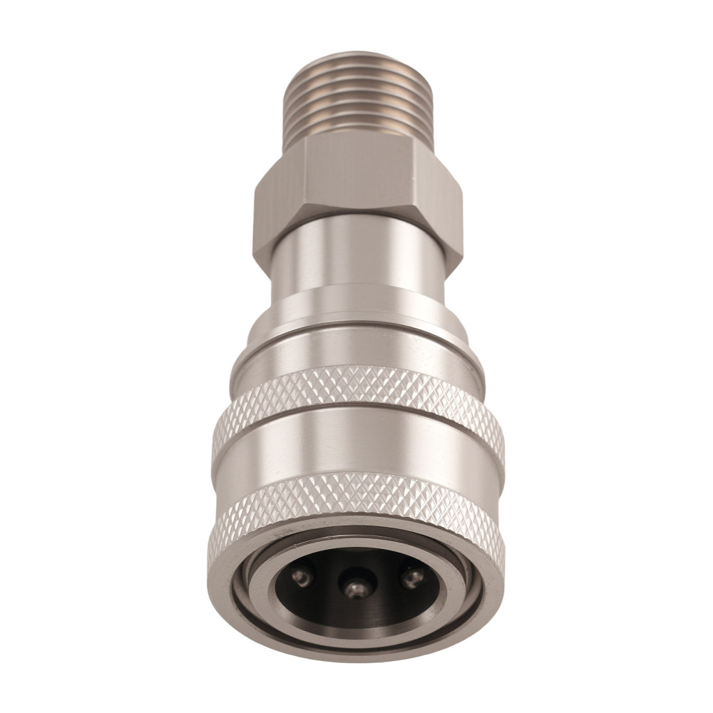 6 Piece Hydraulic Coupler Kit for AGT compatible for Mini Excavator M14-M16 Stainless Steel