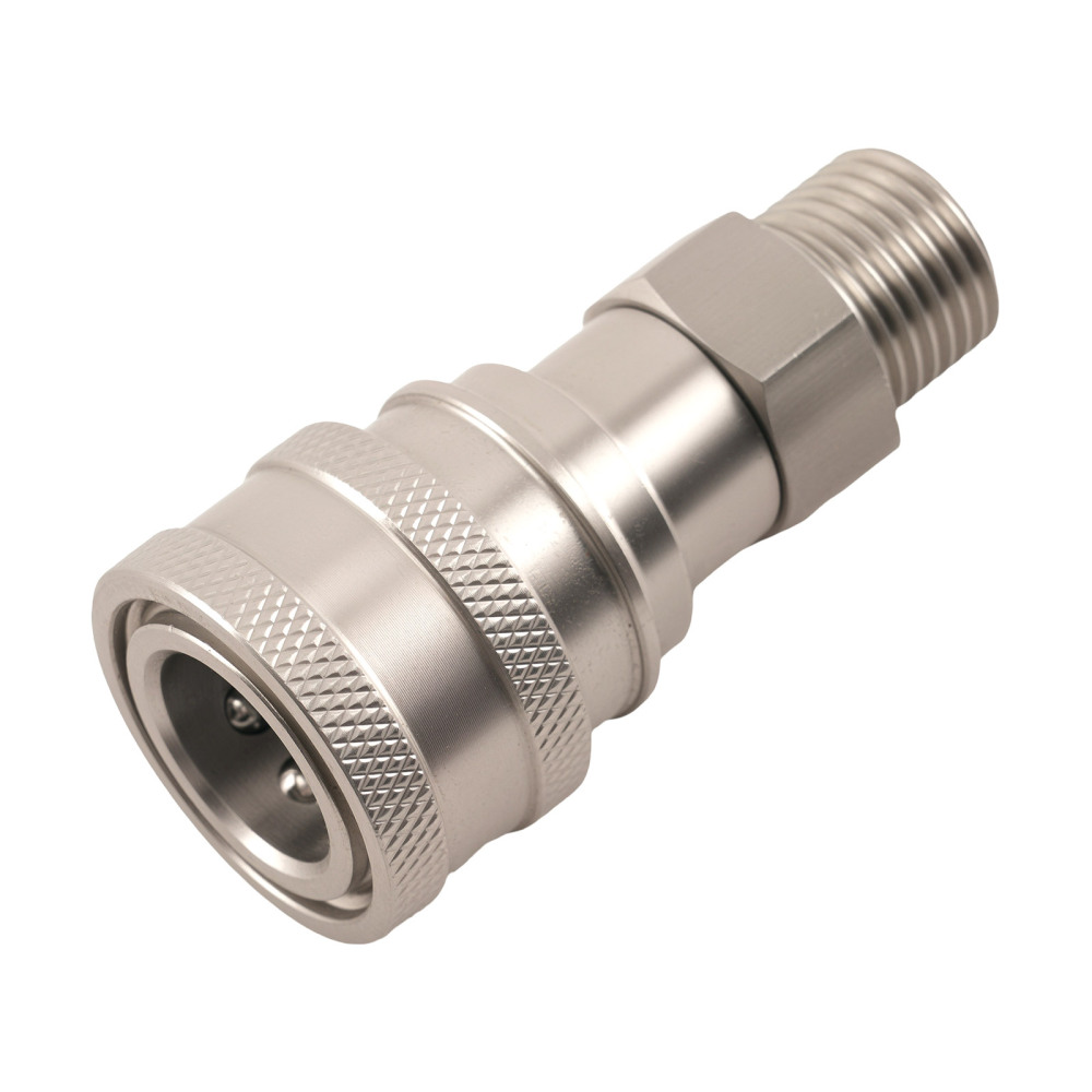 6 Piece Hydraulic Coupler Kit for AGT compatible for Mini Excavator M14-M16 Stainless Steel