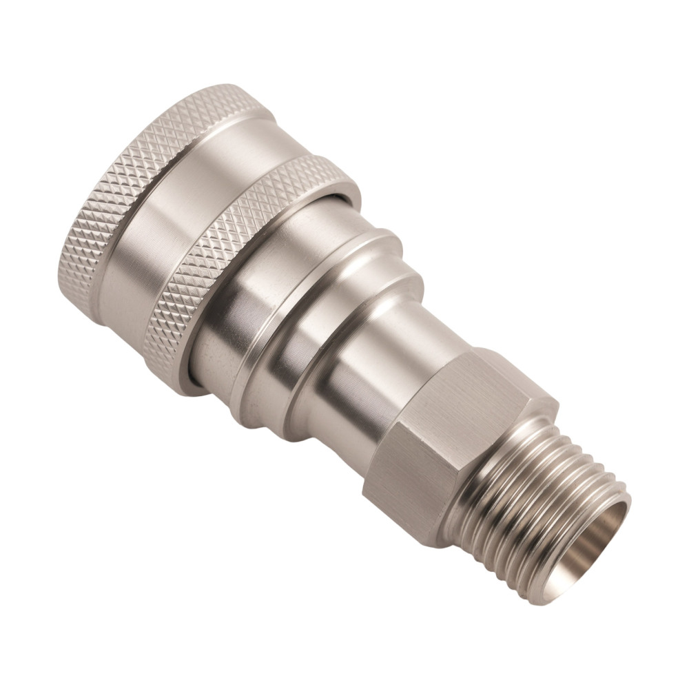 6 Piece Hydraulic Coupler Kit for AGT compatible for Mini Excavator M14-M16 Stainless Steel