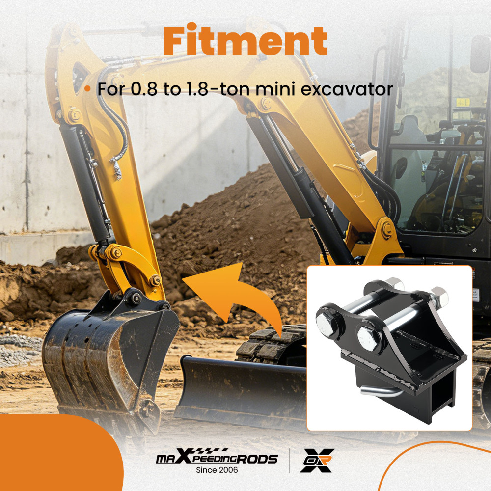 Excavator Trailer Hitch 2 compatible for Kubota/Yanmar 0.8-1.8T 20000 lbs GTW Steel