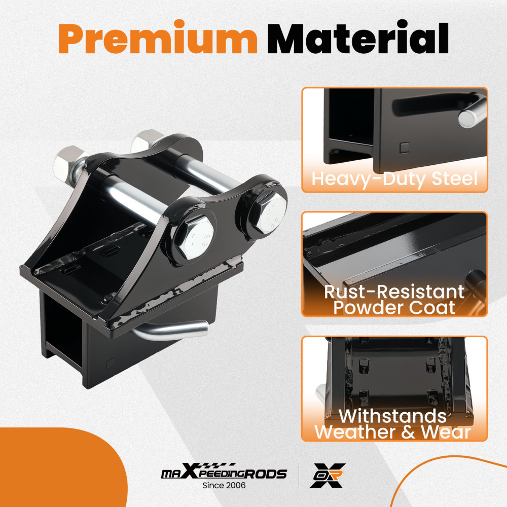 Excavator Trailer Hitch 2 compatible for Kubota/Yanmar 0.8-1.8T 20000 lbs GTW Steel