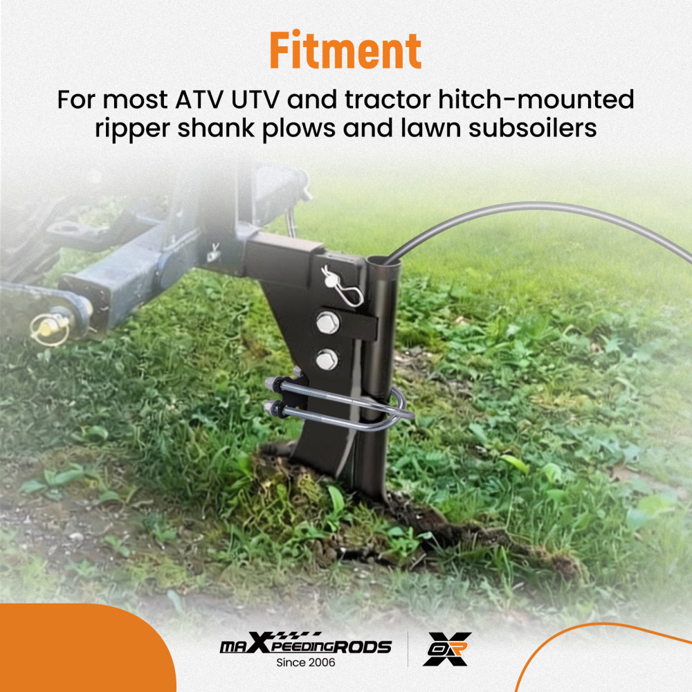 1.4in Trencher Attachment for ATV UTV Tractor Lawn Garden Subsoiler Plow