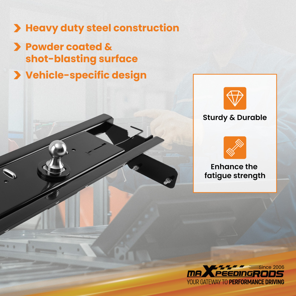 Double Lock Gooseneck Hitch for 2015-2025 compatible for Ford F150 30000LB 7500LB Capacity