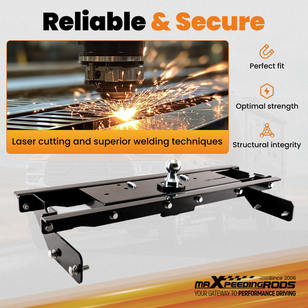 Double Lock Gooseneck Hitch for 2015-2025 compatible for Ford F150 30000LB 7500LB Capacity