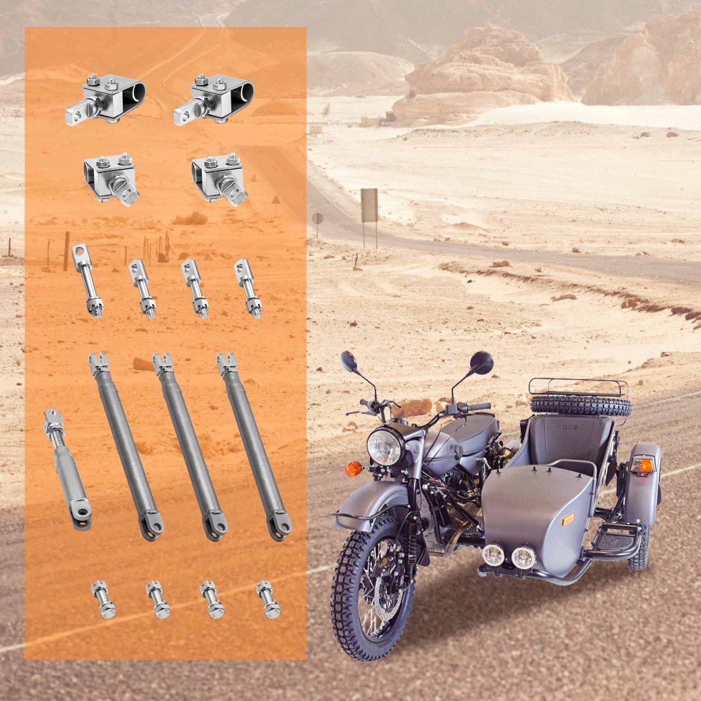 Sidecar Installation Kit compatible for Honda Yamaha 4 U-Clamp frame mount