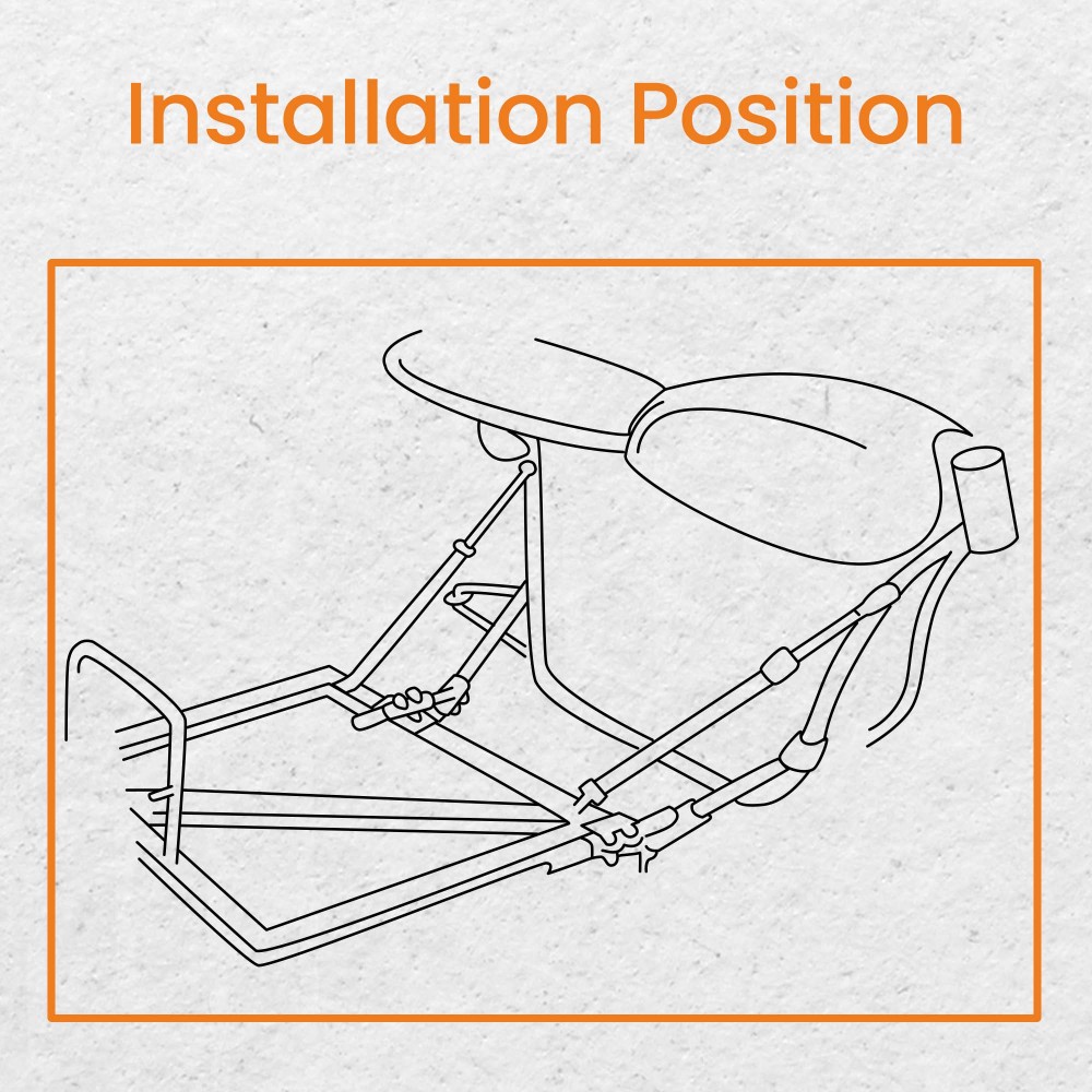 Sidecar Installation Kit compatible for Honda Yamaha 4 U-Clamp frame mount
