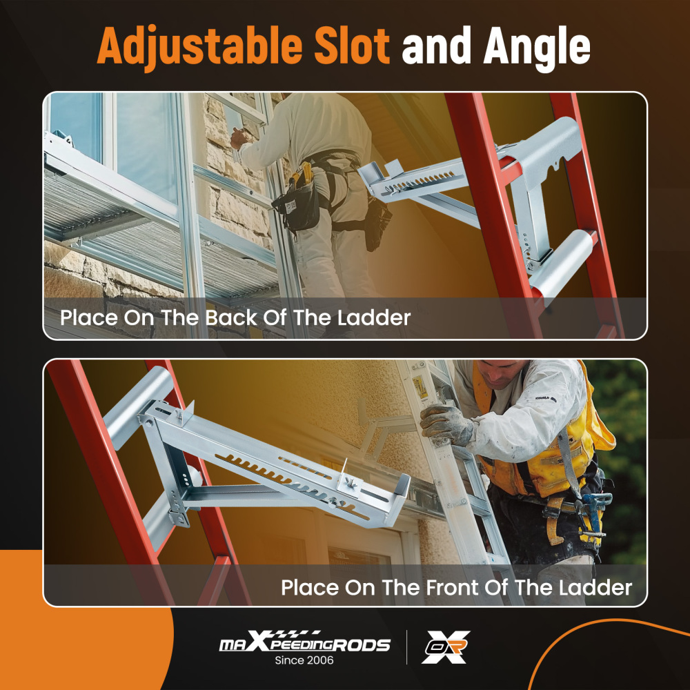 2pc Ladder Bracket Platform 20in 440lbs Load Capacity Painting Siding Repair