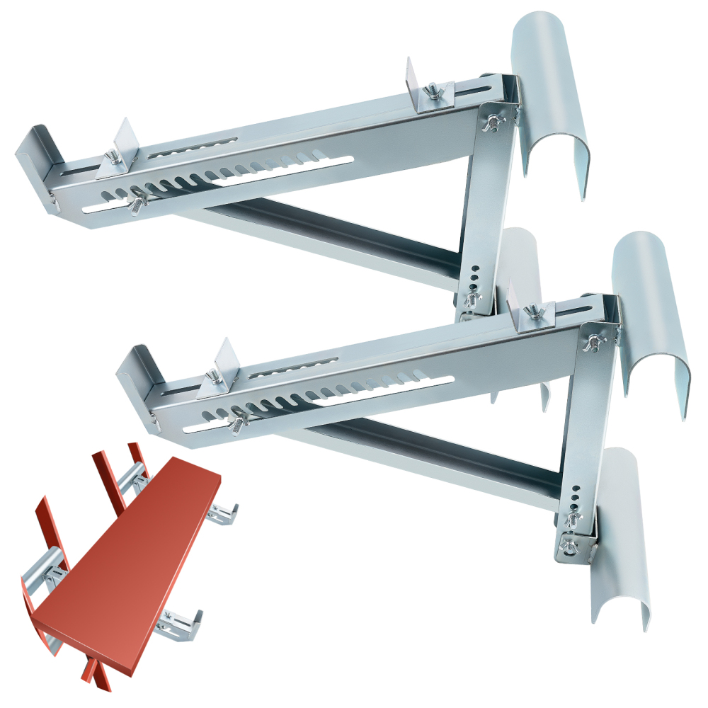 2pc Ladder Bracket Platform 20in 440lbs Load Capacity Painting Siding Repair