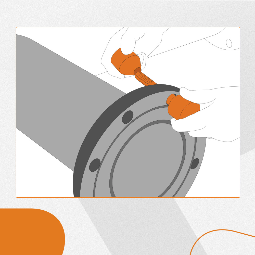 2x Push-Button Carbon Steel Flange Line Up Pins for 5/8 - 1-7/8 Holes