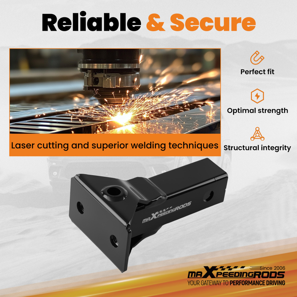 2 Receiver Adapter for Tractor 3-Point Hitch Sub-Compact Steel Black