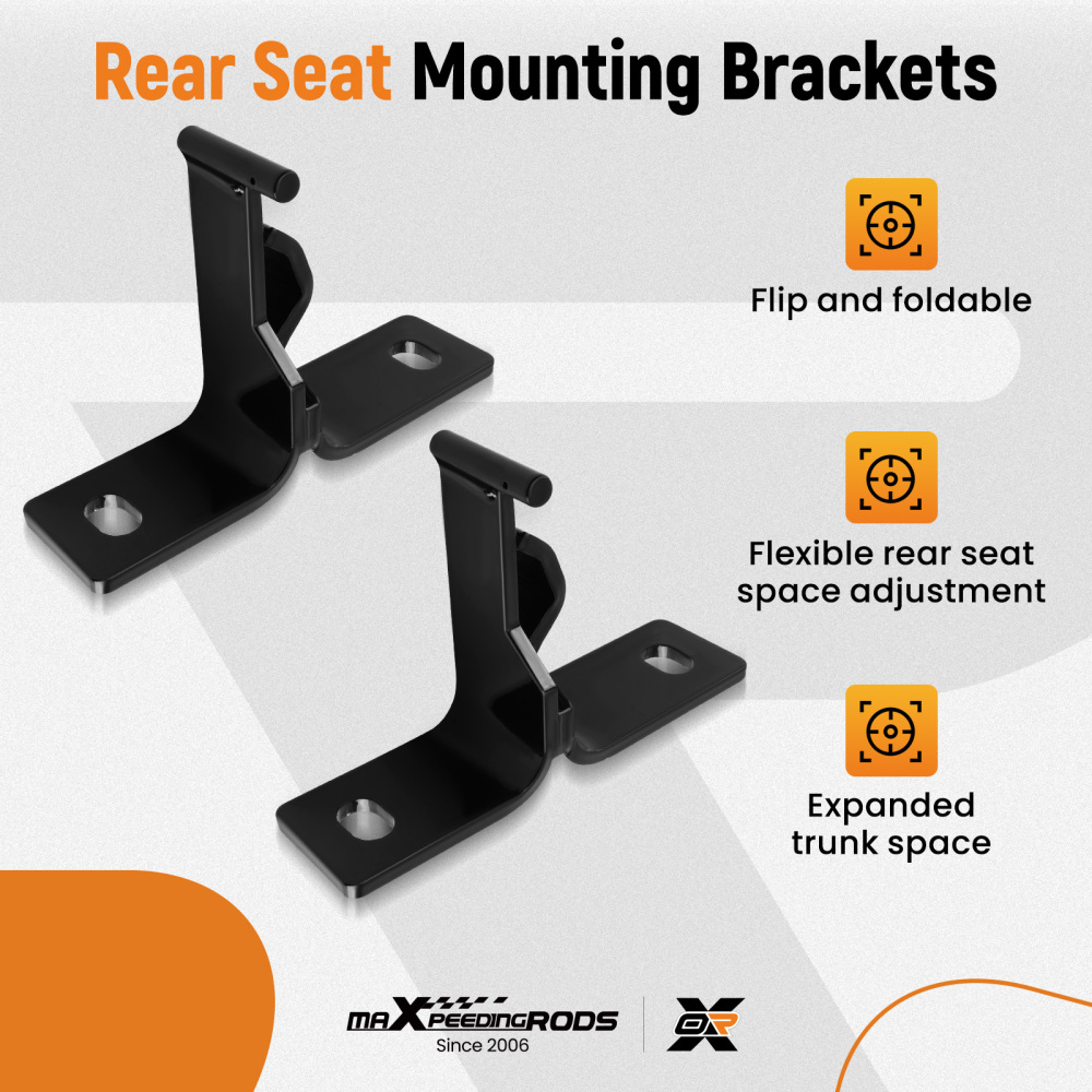 Rear compatible for Seat Mounting BracketsBolts Fold compatible for Jeep Wrangler YJ CJ 1976-1995 Steel