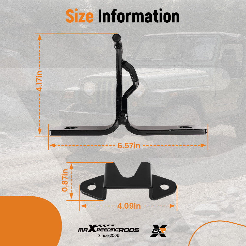 Rear compatible for Seat Mounting BracketsBolts Fold compatible for Jeep Wrangler YJ CJ 1976-1995 Steel