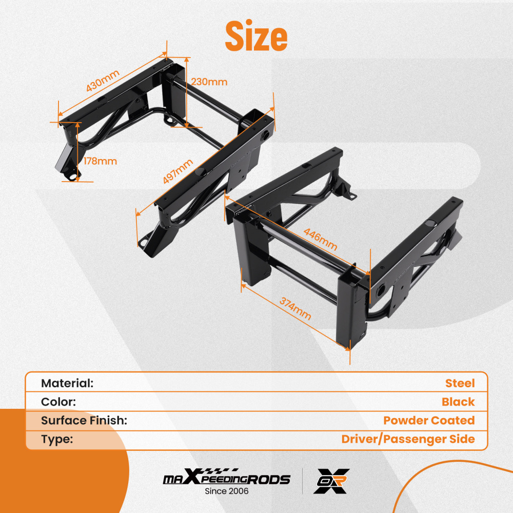40mm Lower compatible for Seat Base Frame compatible for Fiat Ducato compatible for Citroen Relay compatible for Peugeot Boxer Steel