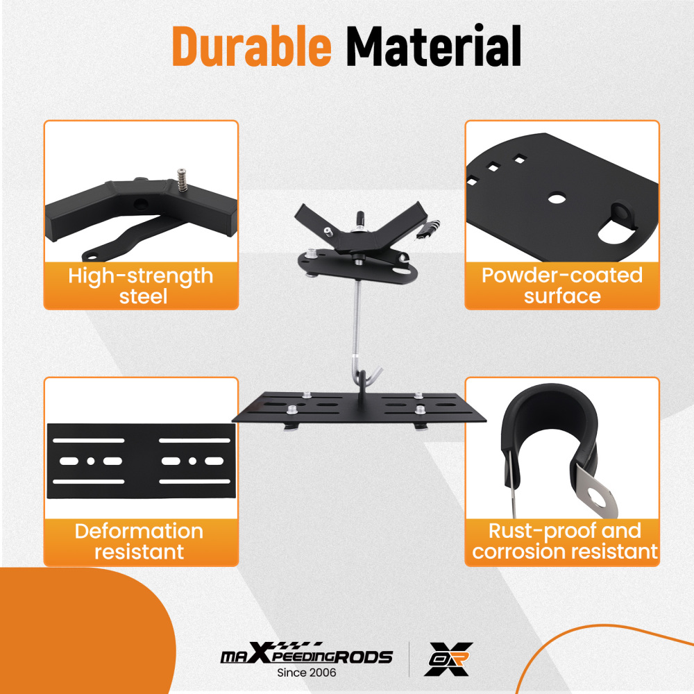 Spare Tire Carrier for Roof Racks SUV Truck compatible for Jeep Car Cargo Basket Platform Black