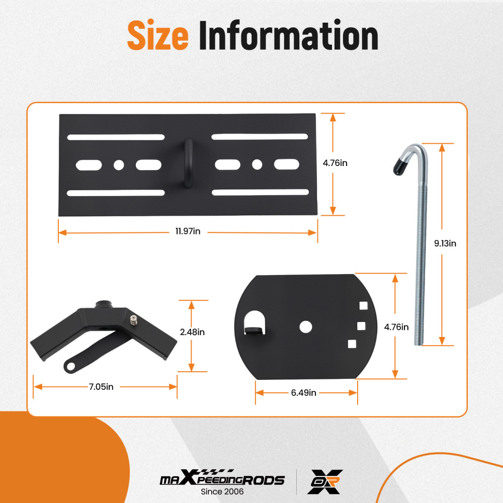 Spare Tire Carrier for Roof Racks SUV Truck compatible for Jeep Car Cargo Basket Platform Black