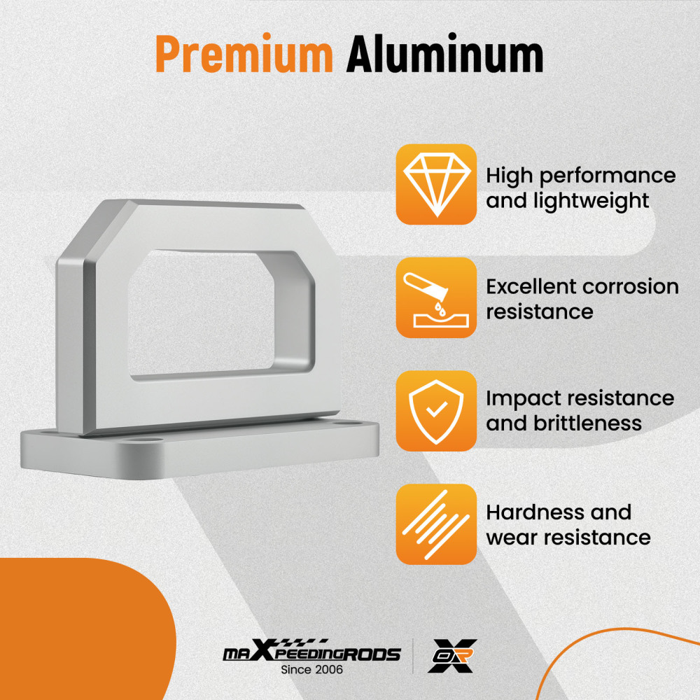 Aluminum D-Ring compatible for Ram 2500/3500 2003-2018 Front Tow Shackle Mount Silver