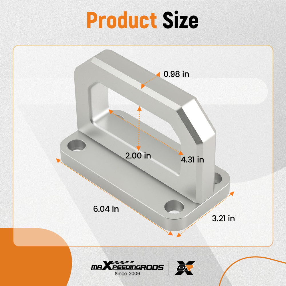 Aluminum D-Ring compatible for Ram 2500/3500 2003-2018 Front Tow Shackle Mount Silver