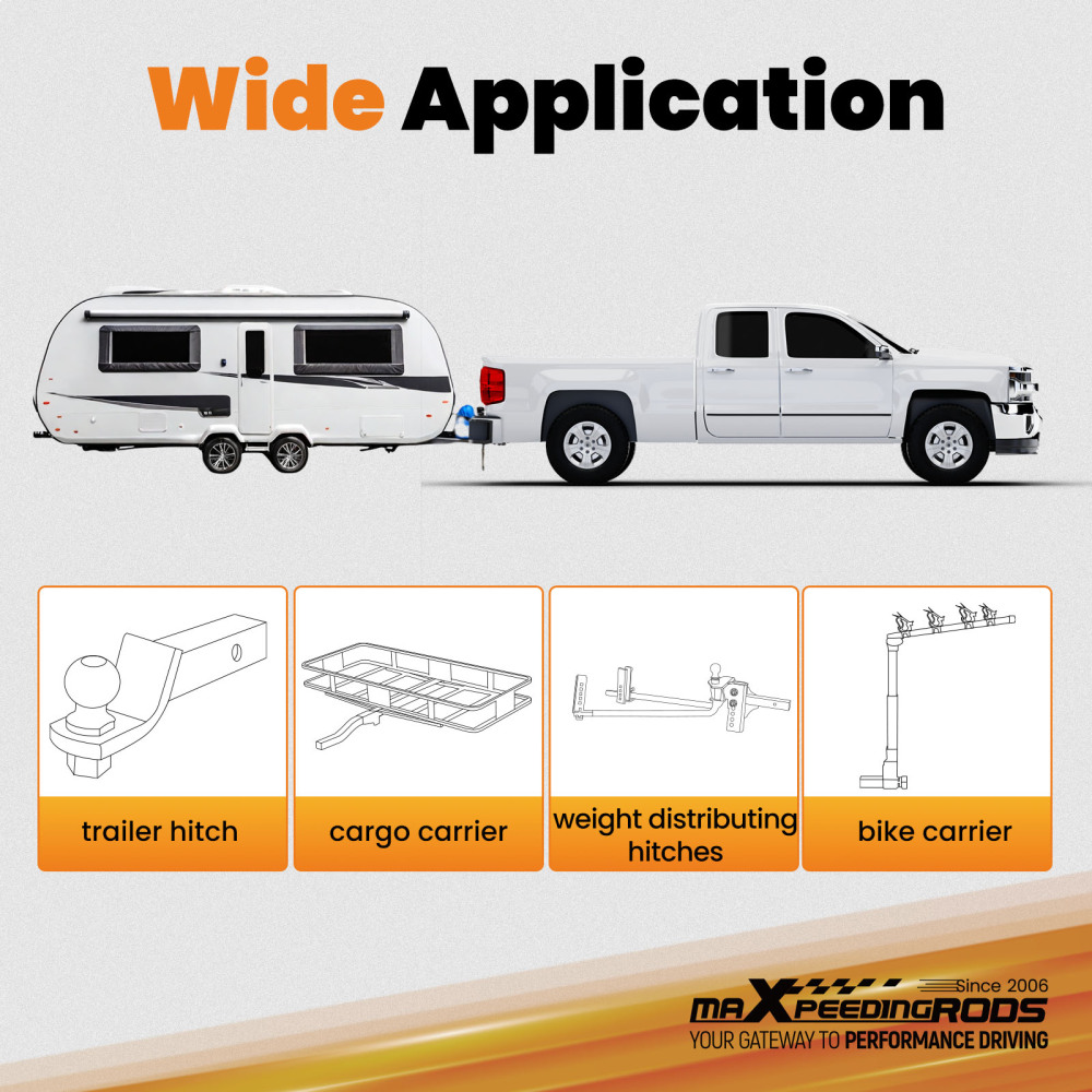 2in Class 3 Hitch compatible for Dodge Ram 1500/2500/3500 2003-2024 Rear 6000lbs GTW