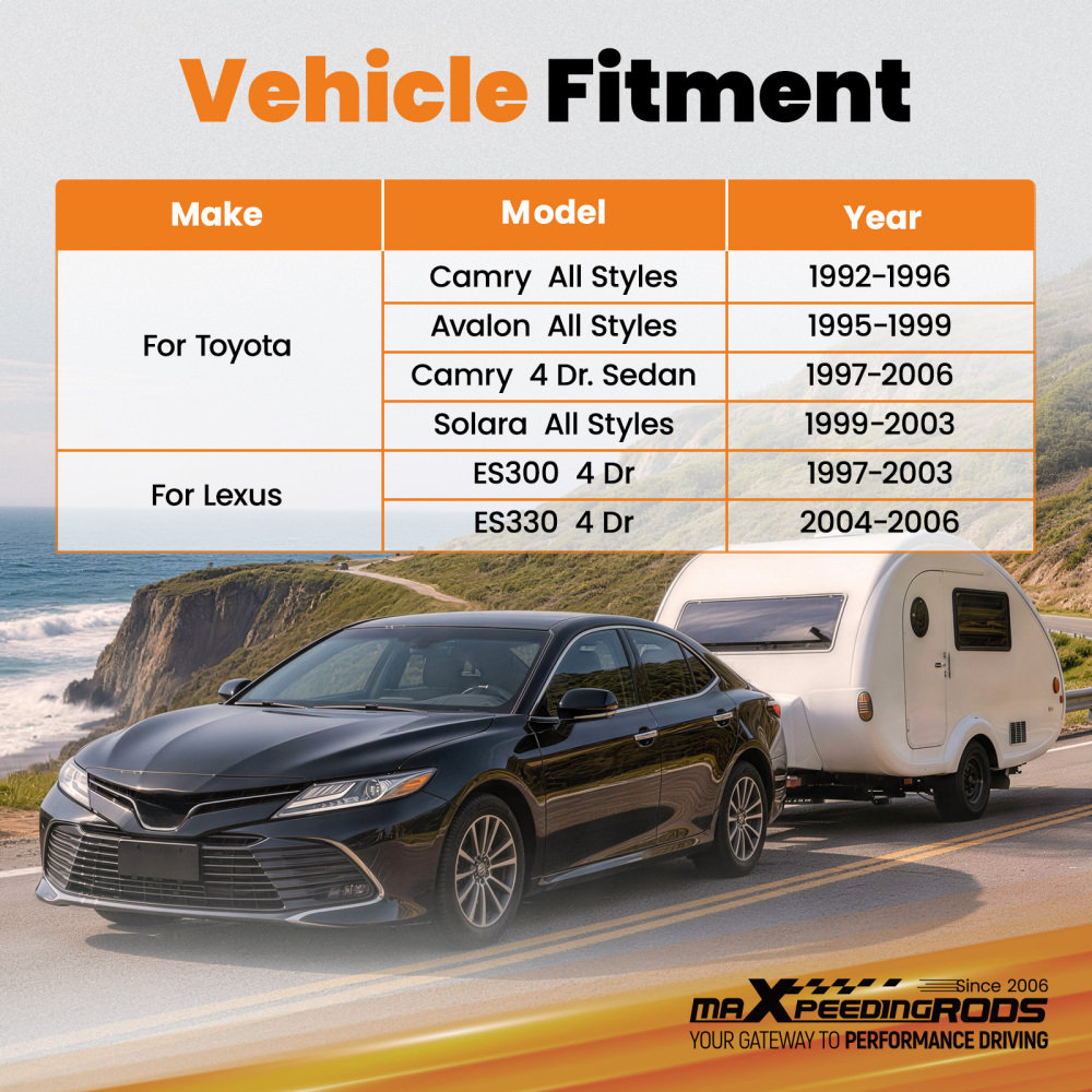 Class 2 Hitch compatible for Toyota Camry 1992-2006 Rear 1.25 Rust-Resistant 3500lbs