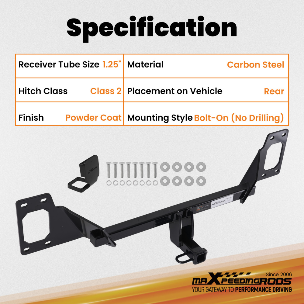 1.25 Class 2 Hitch Receiver compatible for Honda Civic 2025-2026 Hatchback Rear Mount