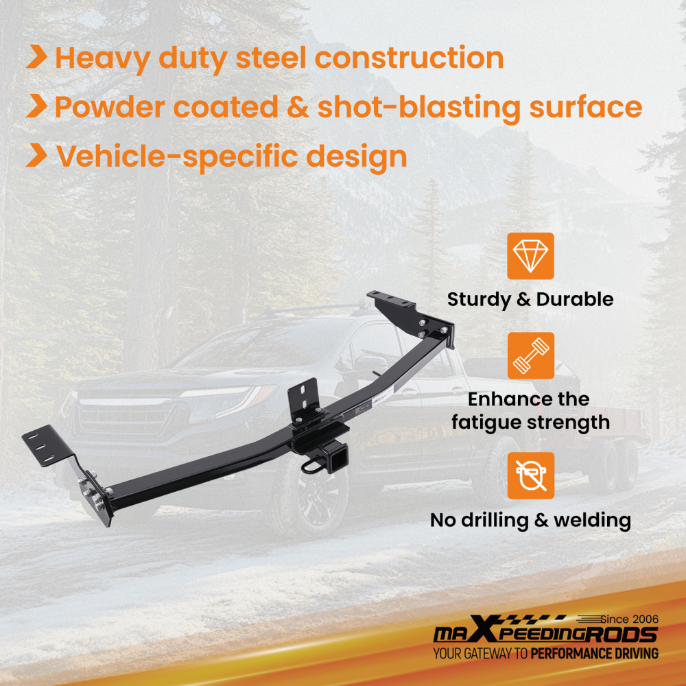 2 Class 3 Hitch Receiver compatible for Honda Ridgeline 2006-2014 Rear 5000lbs Towing