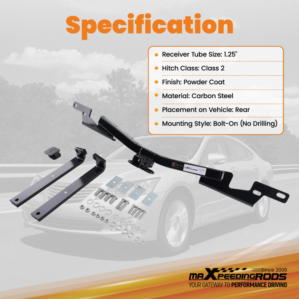 Class 2 Rear Hitch compatible for Toyota Camry/Camry Hybrid 2007-2011 3500lbs Capacity