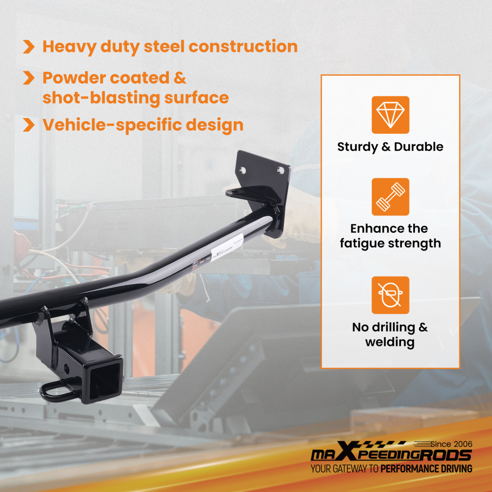 2 Class 2 Rear Hitch Receiver compatible for Hyundai Kona 2024-2026 Steel Mount