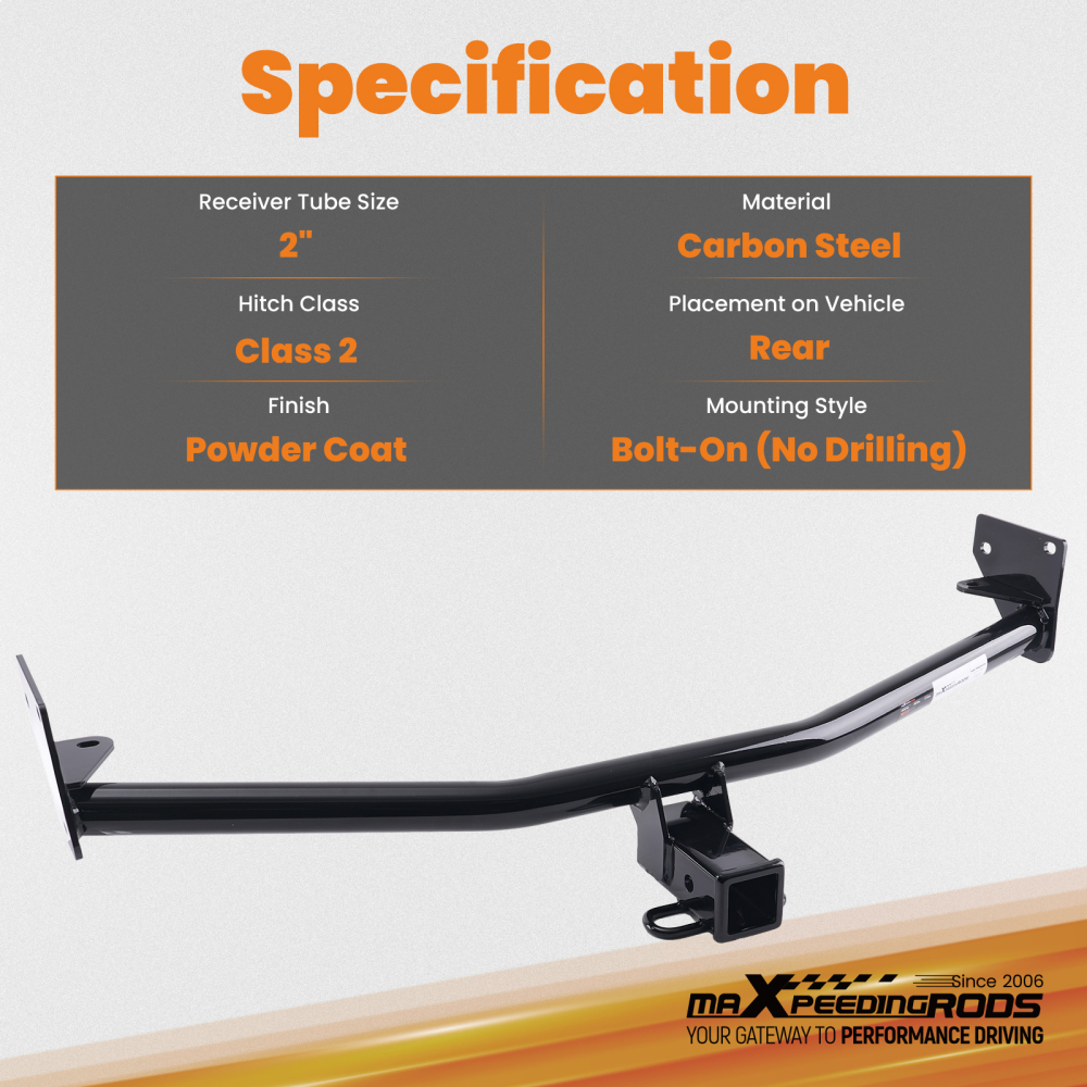 2 Class 2 Rear Hitch Receiver compatible for Hyundai Kona 2024-2026 Steel Mount