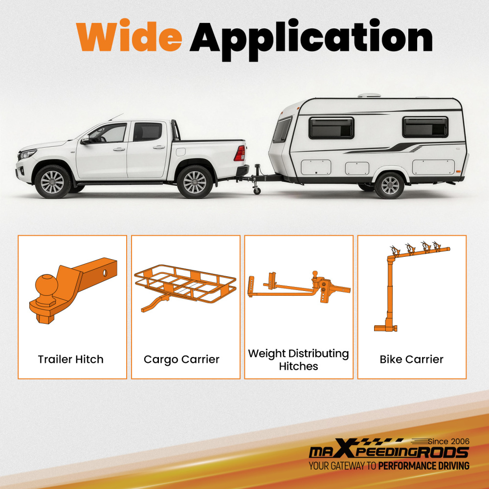 2 Hitch Receiver compatible for Mazda B-Series 1990-2009 Class 3 Bolt-On 5000lbs