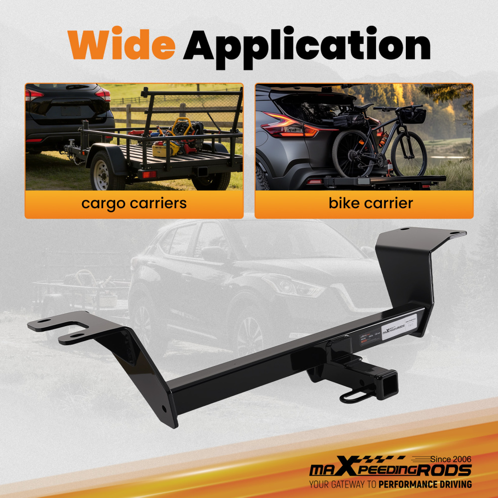 1.25 Receiver Hitch Rear compatible for Nissan Kicks 2018-2024 Class 2 Bolt-On 2000lbs