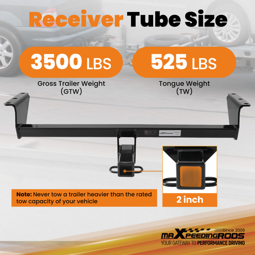 2 Inch Trailer Hitch Receiver compatible for Nissan Qashqai 2017-2023 Class 3