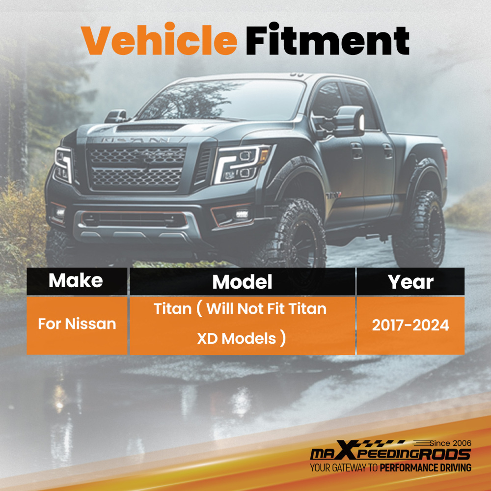 2in Class 4 Hitch Receiver compatible for Nissan Titan 2017-2024 Rear 8000lbs Towing