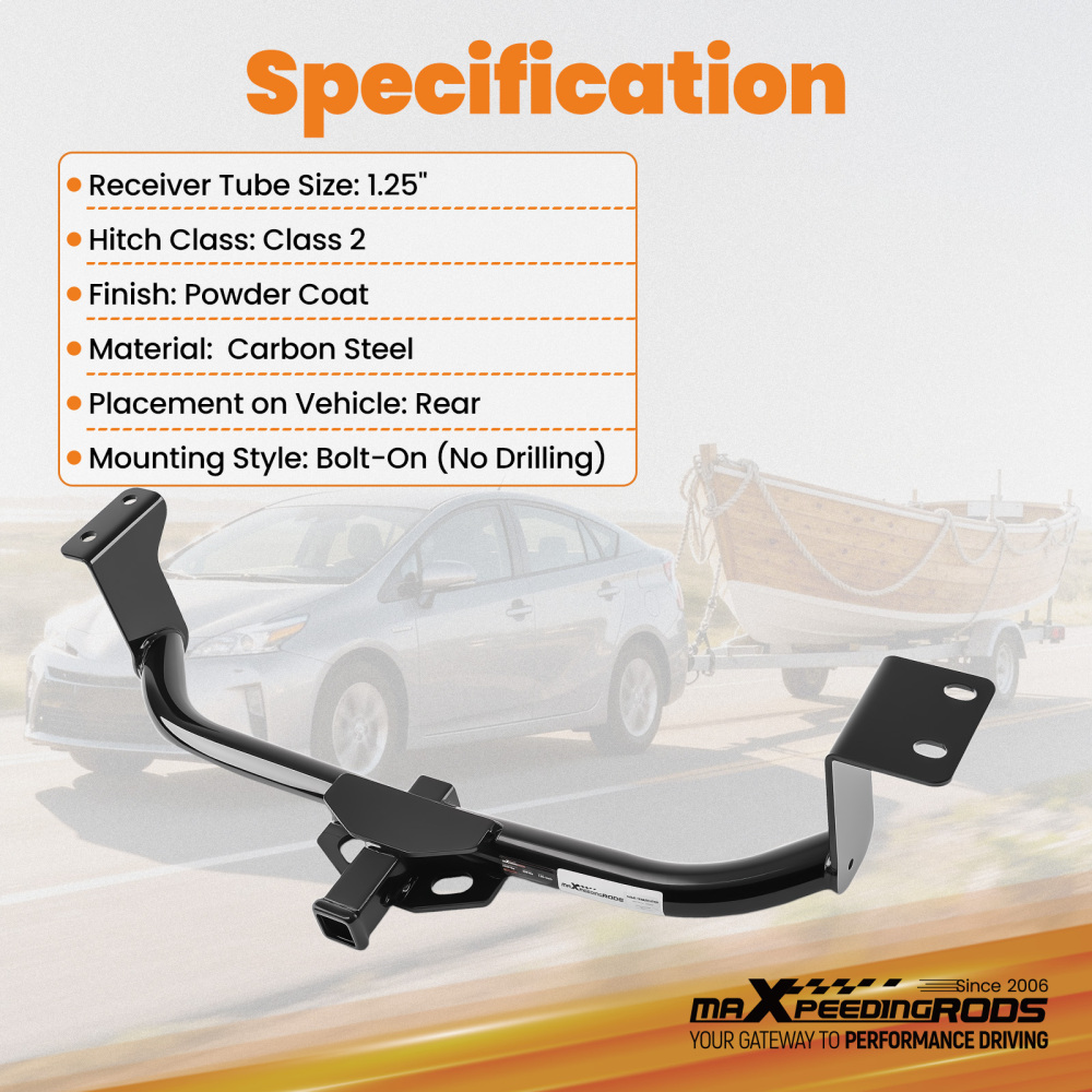 Class 2 Hitch Receiver compatible for Toyota Prius/Prius V 2010-2017 1.25 2000lbs GTW