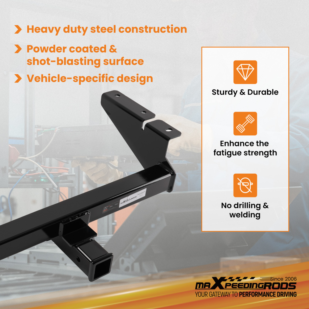 2in Front Hitch compatible for Chevrolet Silverado 1500 2014-2019 Class 3 Steel 5000lbs