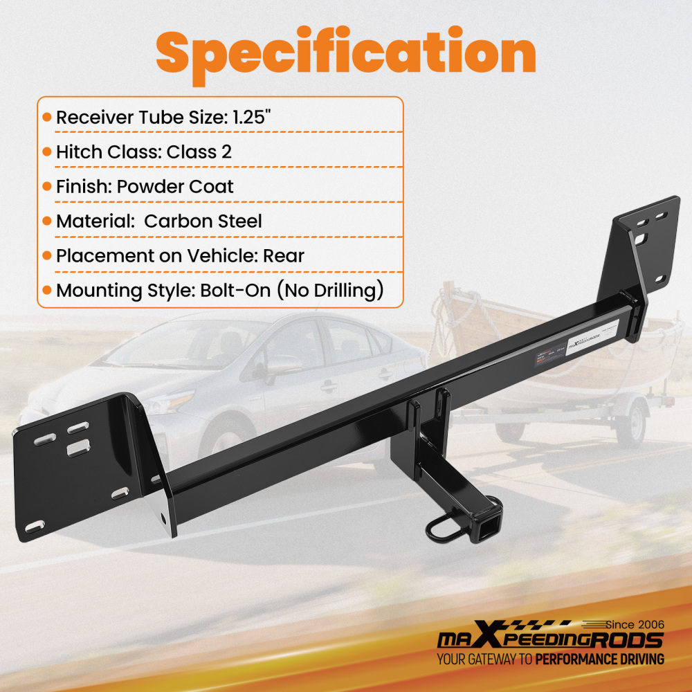 1.25 Class 2 Hitch compatible for Toyota Prius/Prime 2016-2022 Rear Receiver 2000lbs